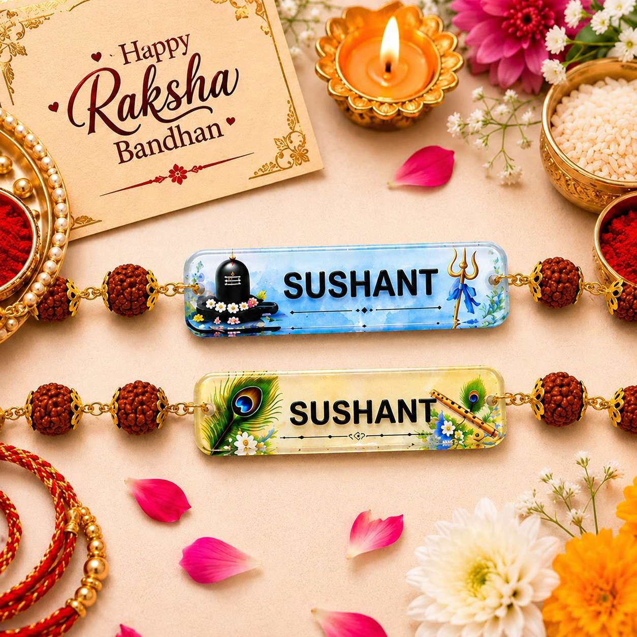 Personalized Acrylic Name Rakhi
